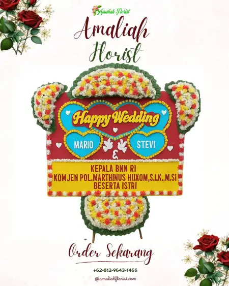 Papan Bunga Pernikahan Raja Barat